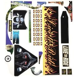 Sega/Stern Harley Davidson (1st & 2nd Edition) Full Playfield Decal Set